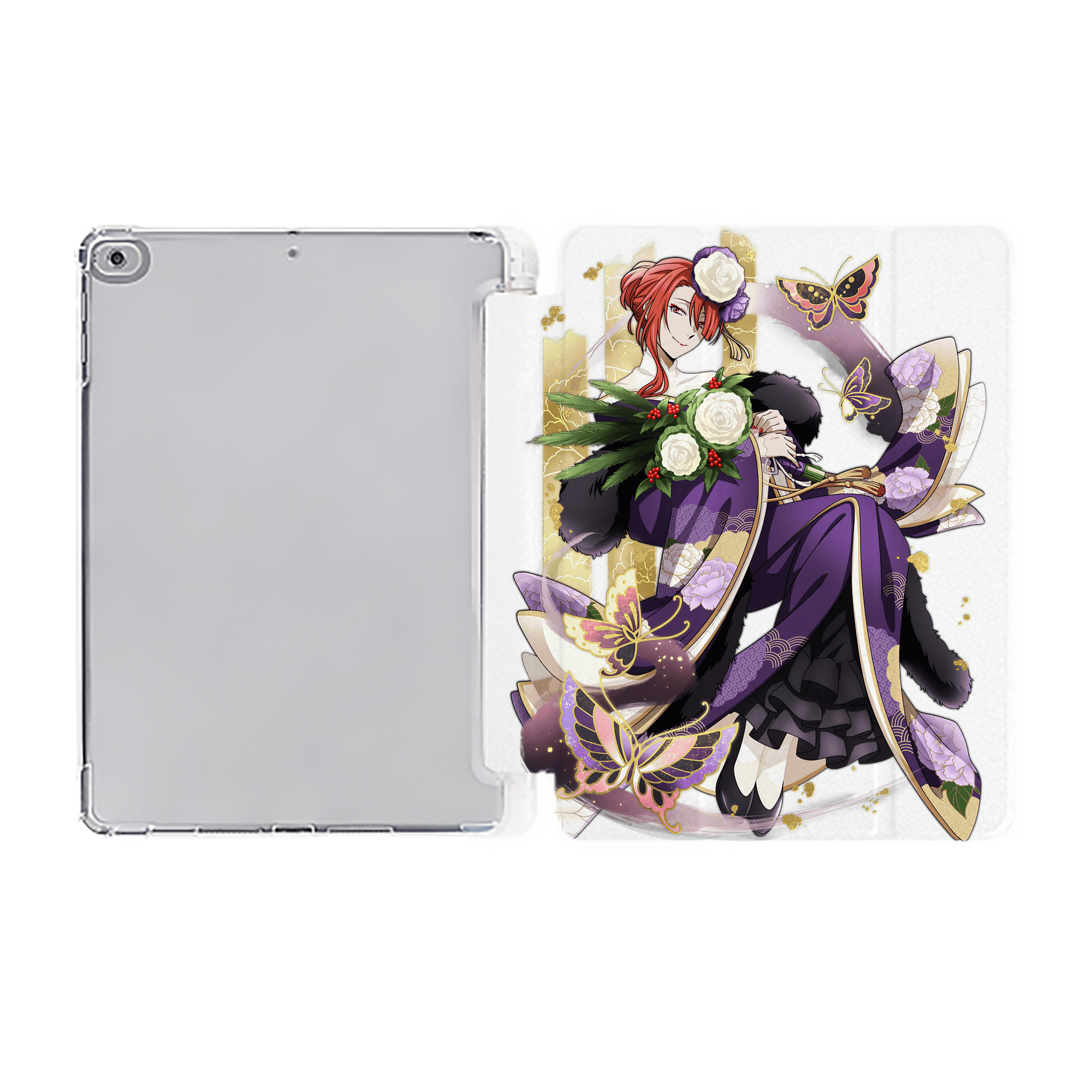 （画像用） 文豪ストレイドッグス Bungo Stray Dogs IPad ケース ペン収納付き 三つ折りスタンド PUレザー×シリコン 対応機種9.5/10.5/10.9インチ